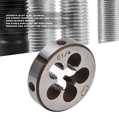 Fafeicy Thread Die G1/4, 38mm Outer Diameter with 5 Chip Holes