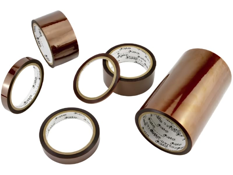 Caplugs 22-0125 – 22-SH Series – 1 Mil Thick Amber Polyimide Tape, 1 Roll, Width 1/8" x Length 36 Yds, High Temp Electronics Coating Up to 500° F (260° C), Solder Masks for Circuit Boards (SH-10298) - size: Width 1/8"