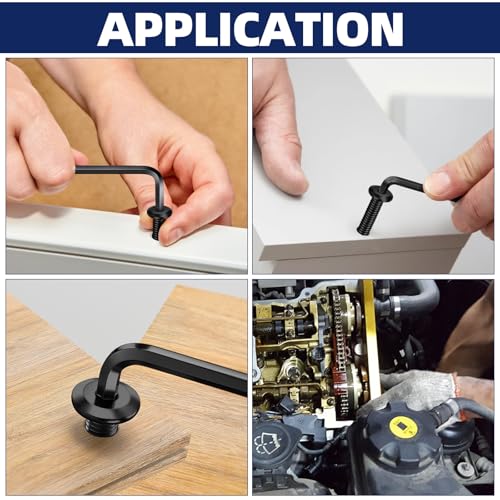 1/4-20 x 2 Flat Head Socket Head Screw Furniture Bolts Countersunk Connector Screws, Stainless Steel 18-8 (304), Black Oxide, Fully Threaded, 25 PCS - size: 1/4-20 x 2"