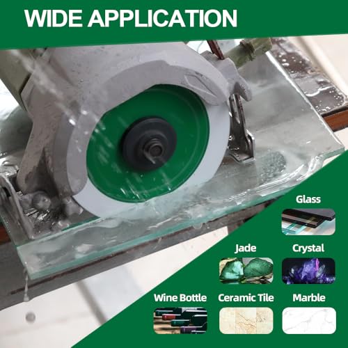 Diamond Glass Cutting Disc - 3pcs 5 Inch(125mm) Ultra-Thin Saw Blade Arbor 22.23-15.875mm for Glass, Jade, Crystal, Wine Bottle, Ceramic Tile - size: 5"(125mm)