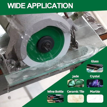 Diamond Glass Cutting Disc - 3pcs 5 Inch(125mm) Ultra-Thin Saw Blade Arbor 22.23-15.875mm for Glass, Jade, Crystal, Wine Bottle, Ceramic Tile - size: 5"(125mm)
