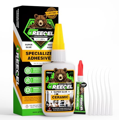 Ceramic CA Glue, Porcelain Clear Super Glue for DIY & Repairs, 2 oz - size: 2 Ounce, style: Ceramic Super Glue