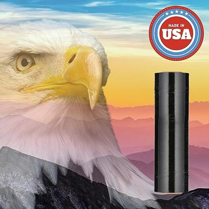 PSBM Dark Black Stretch Wrap, 192 Rolls 18 Inch x 1000 Feet 100 Gauge, Heavy Duty Plastic Wrap Industrial Strength Shrink Film for Moving, Packing & Shipping - color: Black, size: 192 Rolls