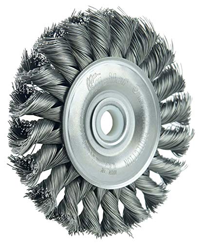 Weiler 08004 3" Standard Twist Knot Wire Wheel , .0118" Steel Fill, 1/2"-3/8" Arbor Hole, Made in The USA (Pack of 10) - size: .0118 Wire Size, style: Pack of 10