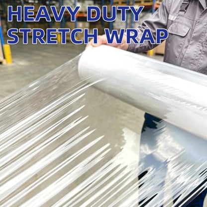 6 Pack Shrink Wrap Roll, 18 inch Wide Total 3546ft Industrial Stretch Film - color: Clear