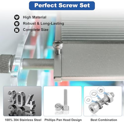 640Pcs Metric M3 Hex Socket Head Cap Screws Assortment Kit, M3x 6/8/10/12/16/20/25/30mm Internal Hex Drive Allen Bolts Nuts and Washers Set Kit, 304 Stainless Steel, Fully Threaded, Pitch: 0.5mm