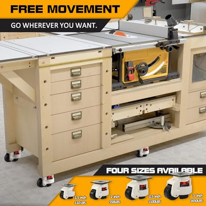 Adjustable Machine Leveling Feet Plate Casters - Loads Capacity 6600 lbs - size: 3 INCH