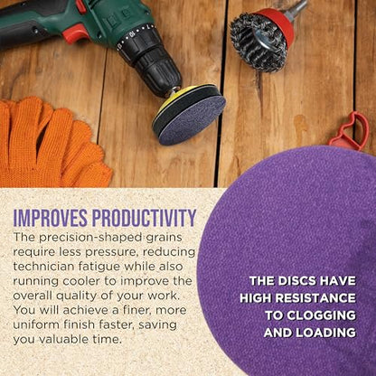 Dura-Gold Premium 400 Grit 3" Purple Film Ceramic Sanding Discs, Box of 30 - style: 400 Grit