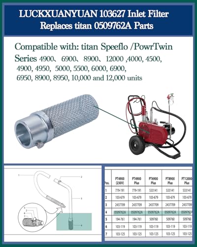103627 / 0509762A Rock Catcher Assembly – Heavy-Duty High-Pressure Inlet Filter for Titan Speeflo PowrTwin 4900, 6900, 8900, 12000 Plus, 4000–10000 Paint Sprayers