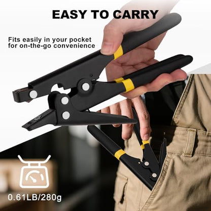 JIOUXIP Zip Tie Tool, Tensioning and Cutting Tool for Fastening and Cutting Plastic or Nylon Cable Tie, Cable Tie Gun for Cable Management, Zip Tie Tightener with Ergonomic and Portable Design