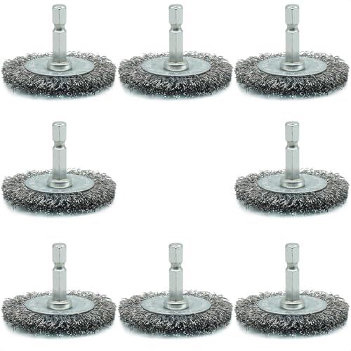 8-Pack 2-inch Wire Wheel Brush Set for Drill - style: 2-inch Wheel Brush - 8 Piece