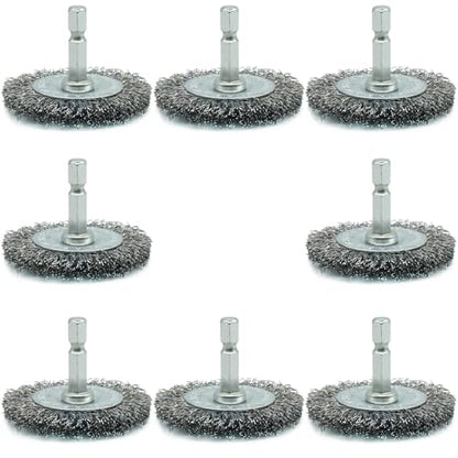 8-Pack 2-inch Wire Wheel Brush Set for Drill - style: 2-inch Wheel Brush - 8 Piece