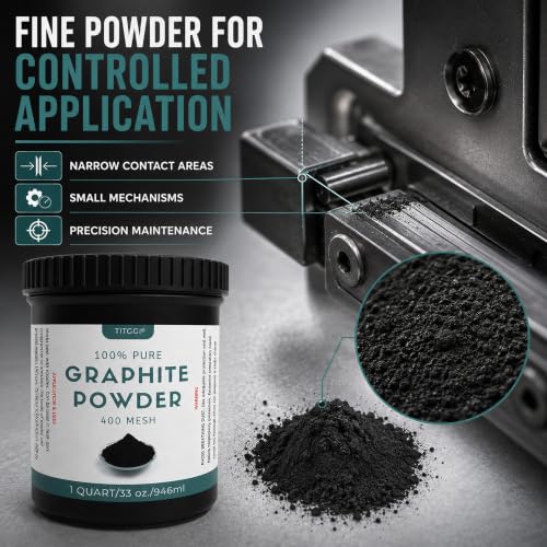 TITGGI Graphite Powder, 1 Quart Jar, Fine Black Graphite Raw