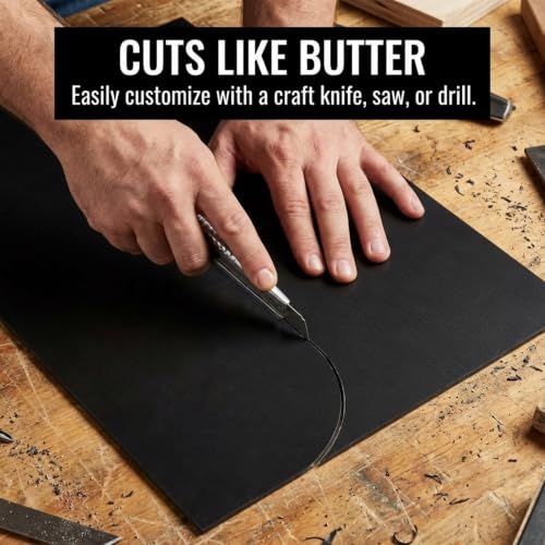 Performore - Expanded PVC Sheet - Lightweight Rigid Foam - 3mm (1/8 inch) - 12 x 12 inches - Black - Ideal for Signage, Displays, and Digital/Screen Printing