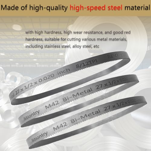 27Inch Bandsaw Blades 8/12 TPI for DeWalt DCS377,Milwaukee-3 Pack - size: 8/12 TPI