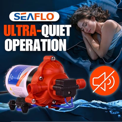SEAFLO 33W Series 115V AC, 3.0 GPM, 45 PSI Brushless Automatic Demand Diaphragm Water Pressure Pump – Ultra Quiet Operation, Self-Priming, Overload Protection, NSF & UL Certified- 4 Year Warranty! - style: 115V - 3.0 GPM - 45 PSI