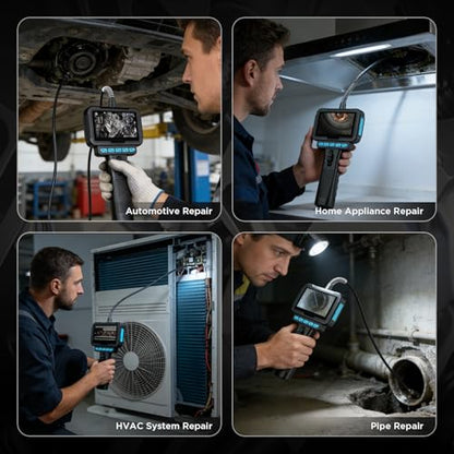 Two-Way Articulating Borescope, 210° Endoscope Camera with Light