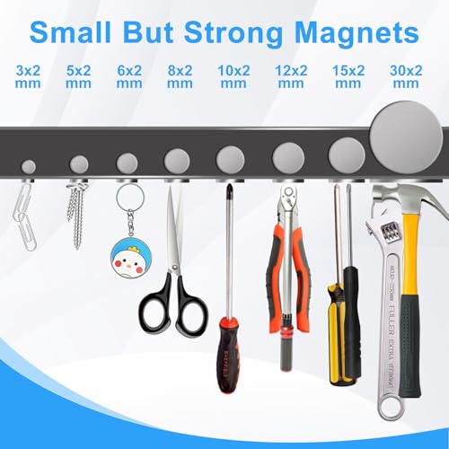 Magnets, 8 Different Sizes Small Round Magnetic 600 Pack - size: Mix-8 Sizes