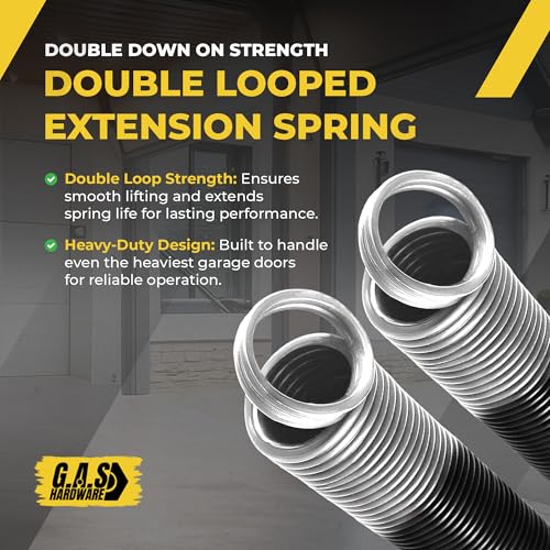 110 lb. Heavy-Duty Double-Looped Garage Door Extension Spring (2-Pack) | Springs for Garage Door Repair Garage Hardware Parts (110-White) - size: 110-White