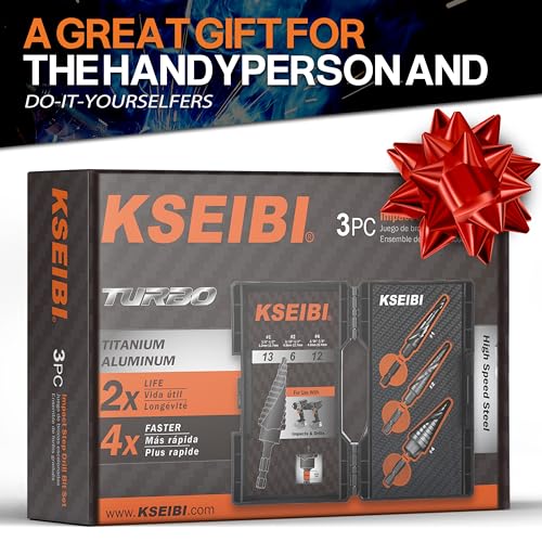 KSEIBI 598240 Industrial Grade Unibit 3-Pieces Step Drill Bits Set - style: 3-Pcs Set