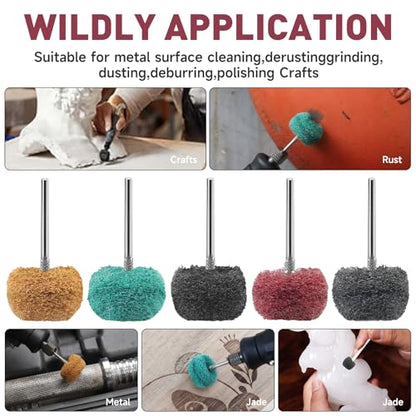 100 PCS Abrasive Buffing Wheel, 1 Inch Polishing Kit 80-600 Grit - style: Mix Color 100pcs