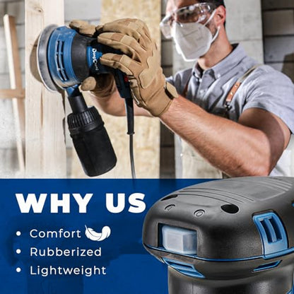 Dong Cheng 5-Inch Random Orbital Sander, 2.5 Amp 12000 OPM