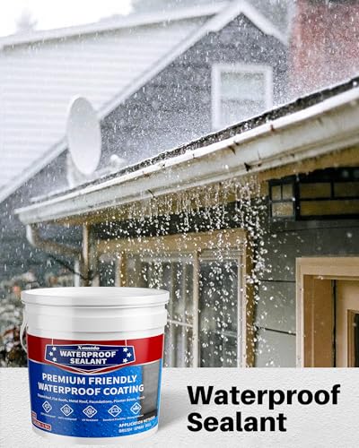 Polyurethane Waterproof Coating, Roof Leak Crack Repair, 1 Gallon, Grey