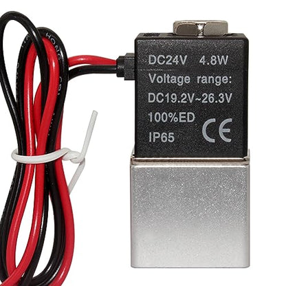 DC 24V Solenoid Valve 1/8" NPT 2 Way Normally Closed Air Valve Electric Solenoid Valve - size: 1/8"NPT, style: DC24V