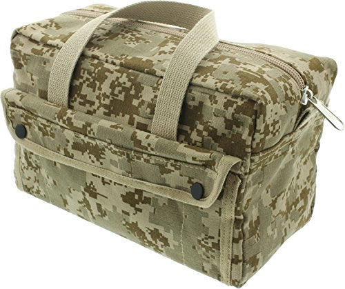 ARMYU Heavy Duty Small Tool Bag Tactical Cotton Canvas Mechanics Bag, 11" x 7" x 6", Desert Digital Camo - color: Desert Digital Camo