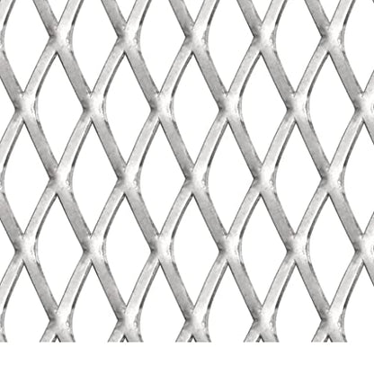 Stainless Steel Garden Wire Fence Panel 19.7"x19.7" 1.2"x0.7"x0.1" Heavy Duty Expanded Metal Mesh for Security Barrier and Animal Enclosure - color: Silver-A, size: 19.7" x 19.7" (L x W)