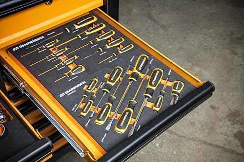 GEARWRENCH 9 Piece Slotted Screwdriver Set | GWMSSCRSL - size: (Pack of 1), style: Slotted Drivers