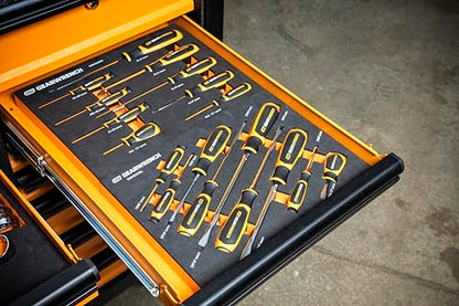 GEARWRENCH 9 Piece Slotted Screwdriver Set | GWMSSCRSL - size: (Pack of 1), style: Slotted Drivers