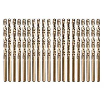 3/32 Inch Cobalt Drill Bit Set, M35 Jobber Length Twist Drill Bits,Suitable for Drilling in Hard Metal, Stainless Steel, Cast Iron,20 Pieces - size: 3/32"(20pcs)