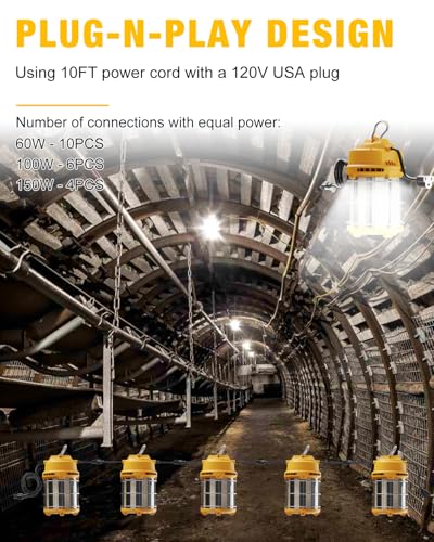 LED Temporary Work Light 100W 13000LM 5000K Construction Light - color: 100W