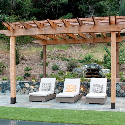 8 Pcs 4"× 4" Post Base|Inner Size (Fit 3.6" x3.6“) Lumber - size: 4"x4", style: 8 Set
