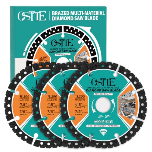 3Pcs 4.5" Multi-Purpose Diamond Metal Saw Blade for Angle Grinder
