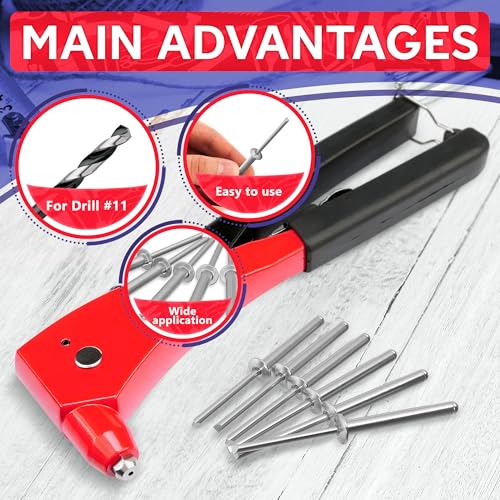 Aluminum Long Rivets 25 Pcs, 3/16 x 1-1/2 Large Dome Head Fasteners
