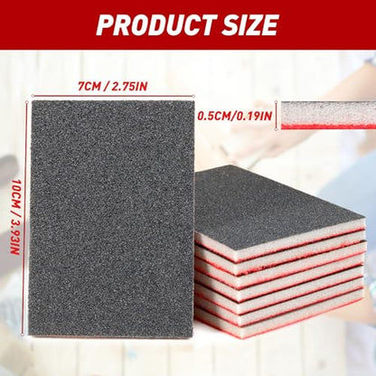 24 PCS Sanding Sponge Block 1200-1500 Grit Wet Dry Sandpaper for Wood Metal - color: 1200-1500g, size: 24 Pcs