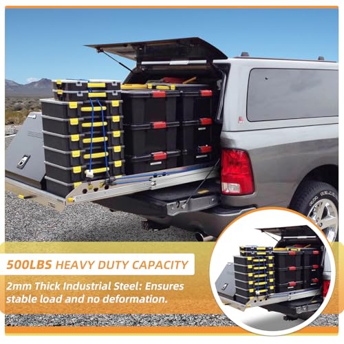 with Lock Heavy Duty Drawer Slides 12 14 16 18 20 22 24 26 28 30 32 34 36 40 44 48 52 56 60 Inch 500 Lbs Side Mount Full Extension Ball Bearing Rails Rail Tool Box Runner-W:76mm, 18 Inch - size: 18 Inch, style: Load:500 lb (With lock) -W:76mm