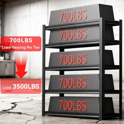Garage Shelving , Heavy Duty Storage Shelves Metal Shelf Unit (84H*62W*24D) - size: 84"H x 62"W x 24"D