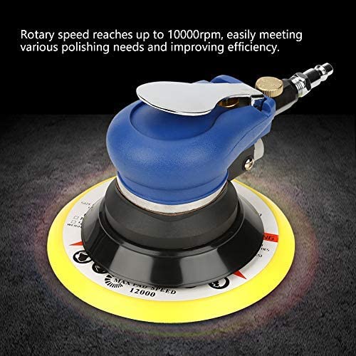 Hilitand Random Orbital Sander AT-980 6" Air Round Palm Sander Polisher Pneumatic Hand Sanding Tool for Polishing (6")