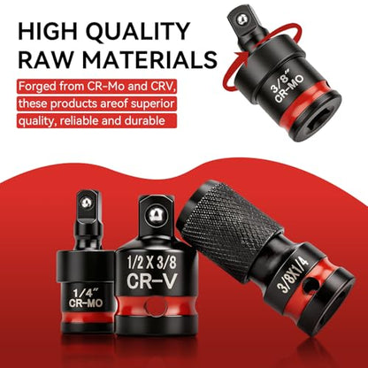 11PC Socket Adapter Set, Drill Bit Socket Adapters, CR-V and CR-MO