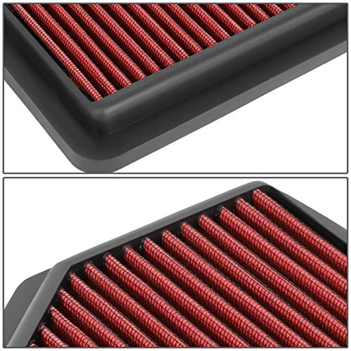 DNA Motoring AFPN-192-RD Clean Air Washable Drop In Panel Air Filter Enhance Engine Performance Power & Acceleration Improve [Compatible with 16-19 Honda HR-V 1.8L] - style: 16-19 Honda HR-V 1.8L