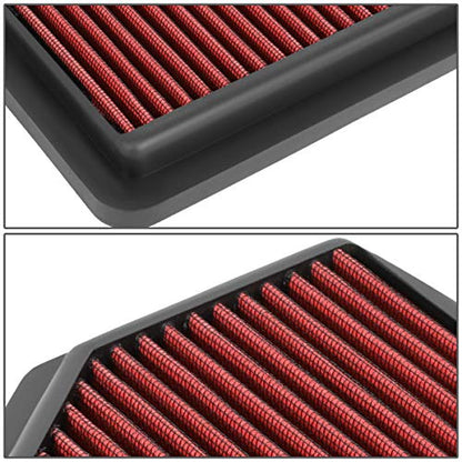 DNA Motoring AFPN-192-RD Clean Air Washable Drop In Panel Air Filter Enhance Engine Performance Power & Acceleration Improve [Compatible with 16-19 Honda HR-V 1.8L] - style: 16-19 Honda HR-V 1.8L