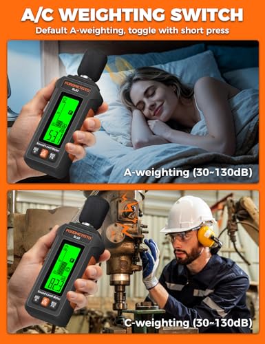 Sound Level Meter POROMETISTO 30-130dB A/C weights,F/S response modes