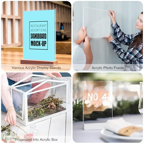 Roowest 2 Pcs 36 x 48 Inch, 1/8'' Clear Acrylic Sheet Large - size: 36 x 48 Inch, 1/8 Inch