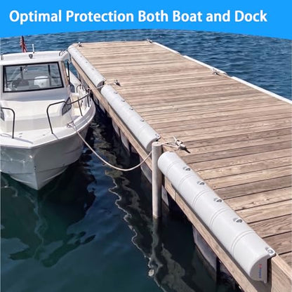 Dock Bumpers,48 Inch/57 Inch Boat Dock Bumpers for Edge and Side - color: White-1Pack, size: 57 Inch