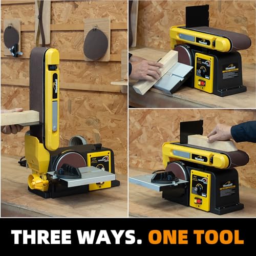 Woodskil 3A Variable Speed Belt Disc Sander for Wood,4x36" Belt,6" Disc - size: Belt: 4" x 36", Disc: 6", Variable Speed