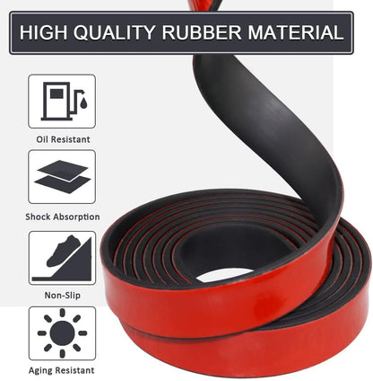 Adhesive Rubber Strips with Adhesive Backing Self Stick Neoprene Solid Rubber Sheets Rolls Strips for Gaskets Pads Seals Crafts Protection (1" Wide x 1/8" Thick x 10' Long) - size: 118 x 1 x 0.125 inches