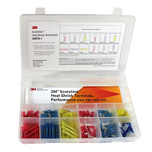 3M Scotchlok Heat Shrink Terminal Kit, SHSTK-1, 1 Kit of 120 Pieces - style: Heat shrink terminal kit